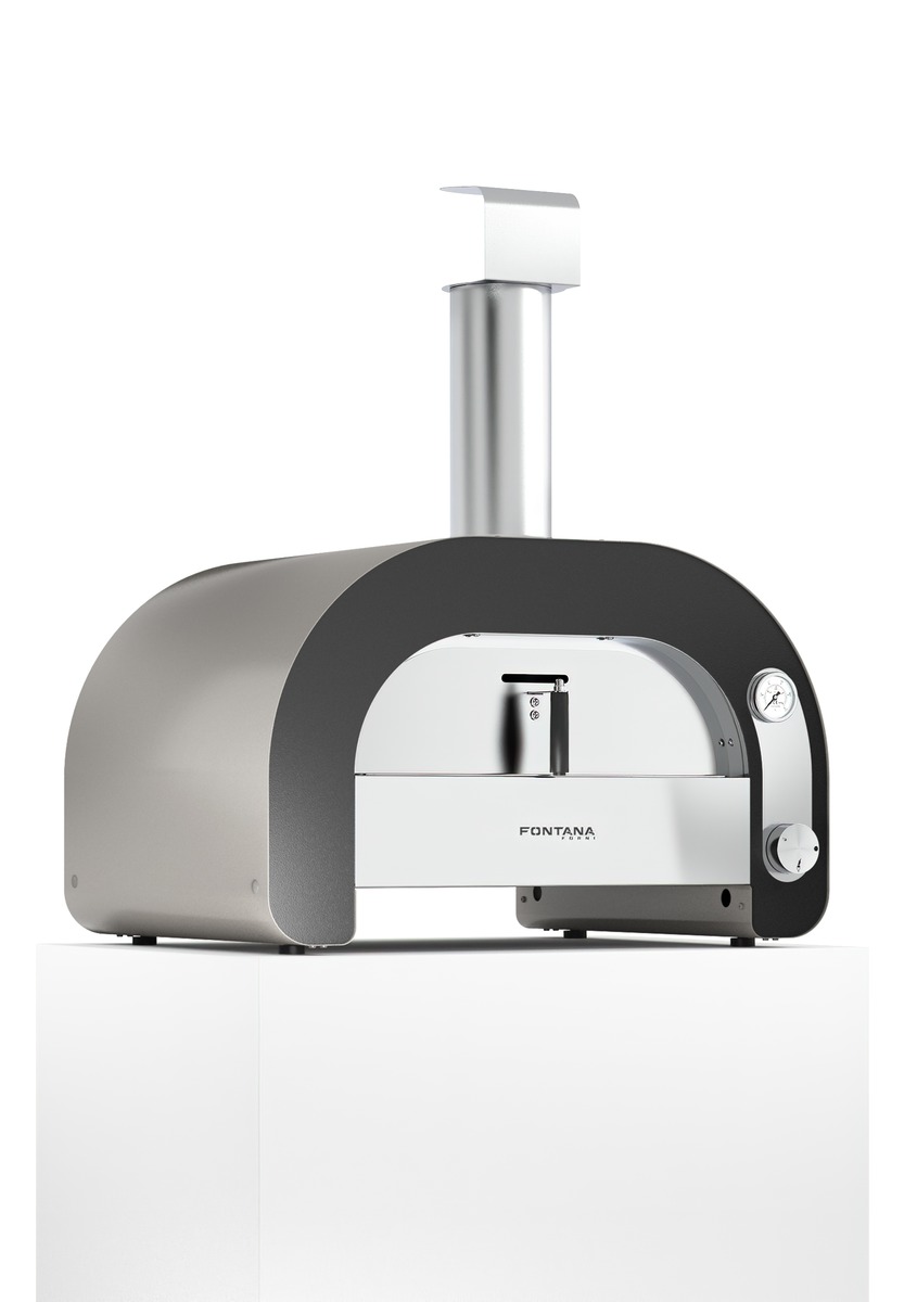 Stolní plynová pec na pizzu Fontana Forni MAESTRO 60 – celkový pohled na pec v antracitové barvě