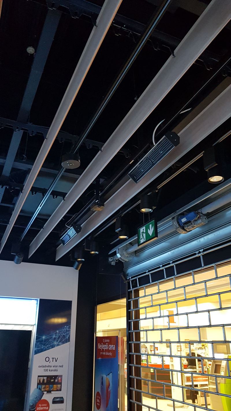 infrazářiče welltherm v prodejně O2