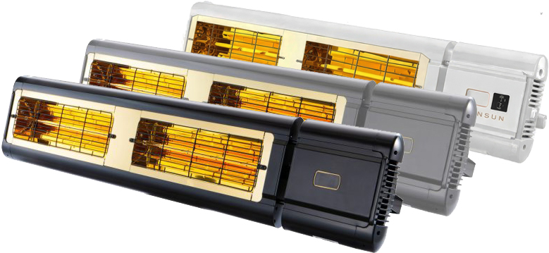 Infrazářič Tansun Monaco Double Ultra RC 3 kW černý - přední pohled