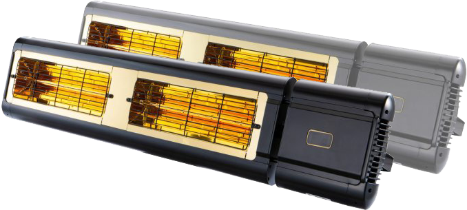 Infrazářič Tansun Monaco Double Ultra RC 3 kW černý - přední pohled