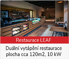 Reference vytápění restaurace Leaf infrapanely a infrazářiči