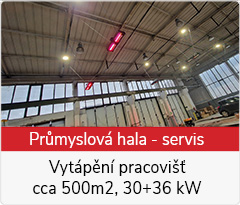 reference vytápění průmyslové haly v Praze